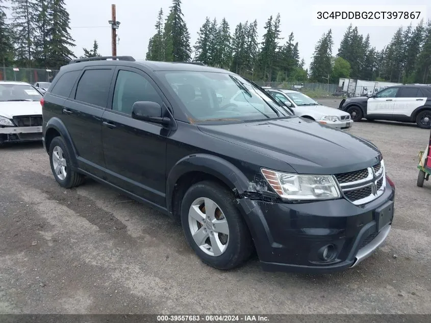 2012 Dodge Journey Sxt VIN: 3C4PDDBG2CT397867 Lot: 39557683