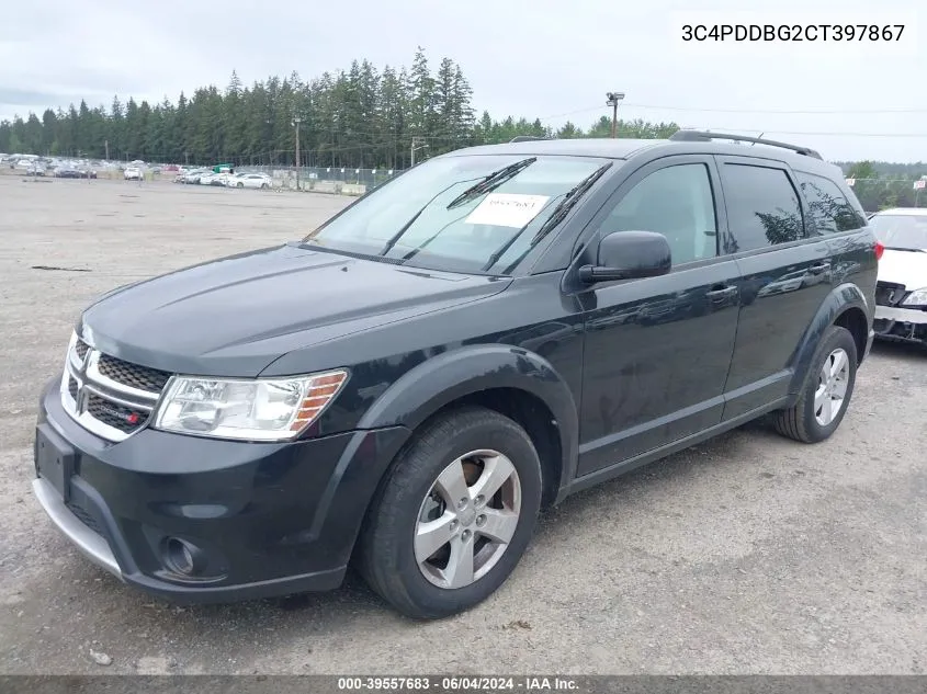 2012 Dodge Journey Sxt VIN: 3C4PDDBG2CT397867 Lot: 39557683