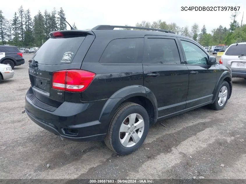 2012 Dodge Journey Sxt VIN: 3C4PDDBG2CT397867 Lot: 39557683