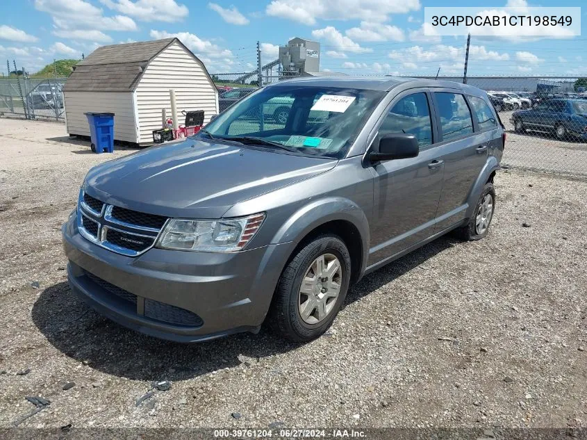 2012 Dodge Journey Se/Avp VIN: 3C4PDCAB1CT198549 Lot: 39761204