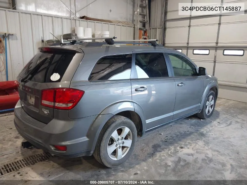 2012 Dodge Journey Sxt VIN: 3C4PDCBG6CT145887 Lot: 39805707