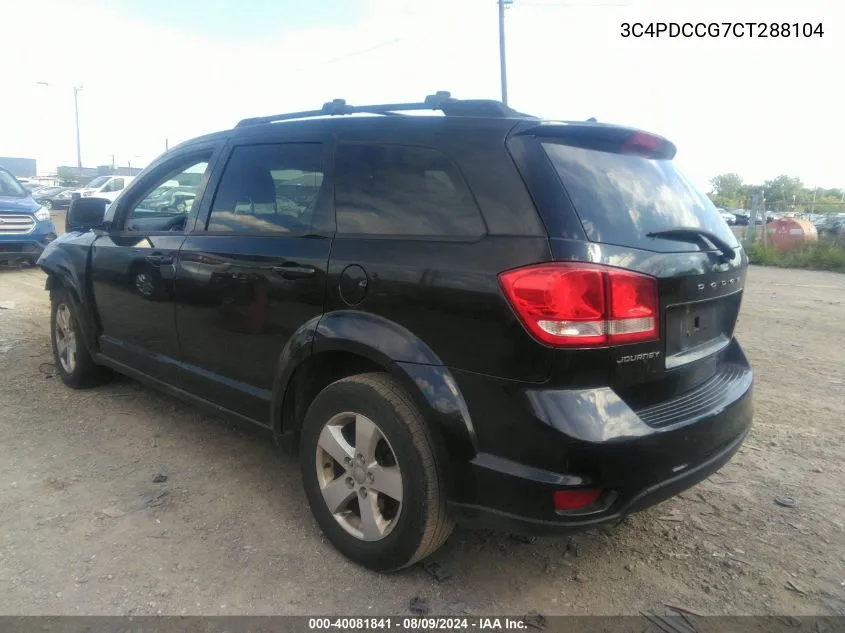 2012 Dodge Journey Sxt Crew VIN: 3C4PDCCG7CT288104 Lot: 40081841