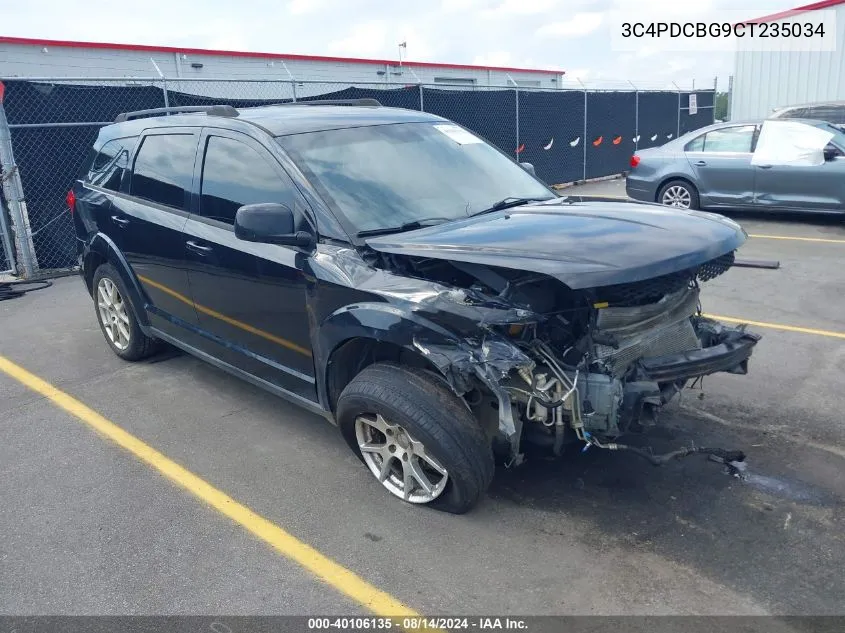 2012 Dodge Journey Sxt VIN: 3C4PDCBG9CT235034 Lot: 40106135