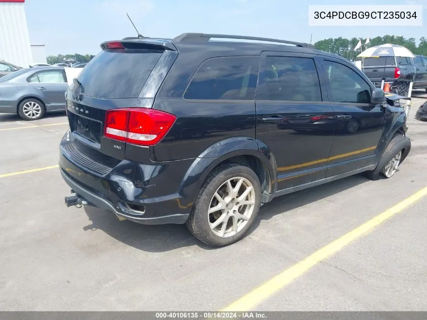 2012 Dodge Journey Sxt VIN: 3C4PDCBG9CT235034 Lot: 40106135