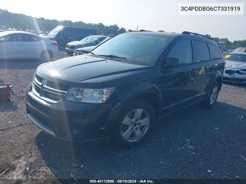 2012 Dodge Journey Sxt VIN: 3C4PDDBG6CT331919 Lot: 40112998