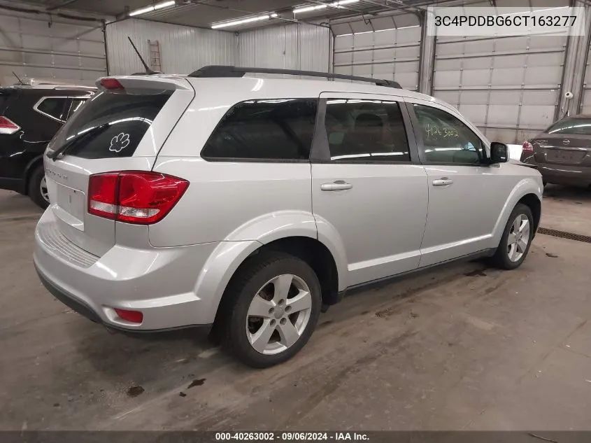 2012 Dodge Journey Sxt VIN: 3C4PDDBG6CT163277 Lot: 40263002