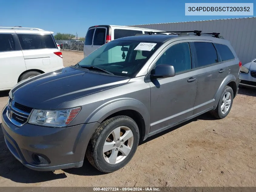 2012 Dodge Journey Sxt VIN: 3C4PDDBG5CT200352 Lot: 40277224