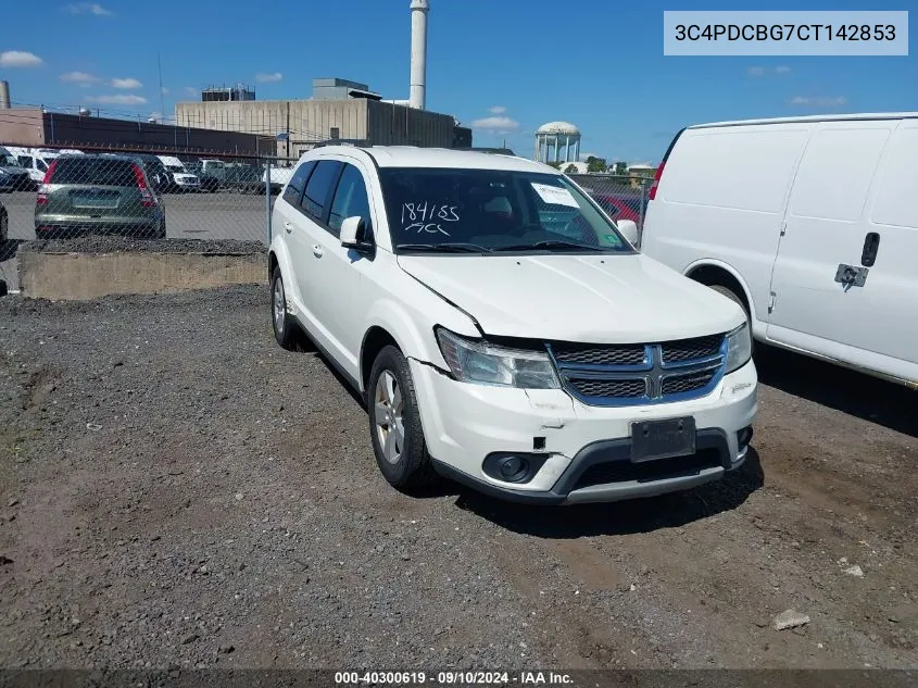 2012 Dodge Journey Sxt VIN: 3C4PDCBG7CT142853 Lot: 40300619