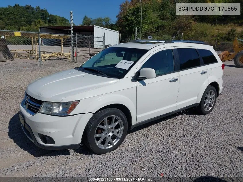 2012 Dodge Journey Crew VIN: 3C4PDDDG7CT170865 Lot: 40323100