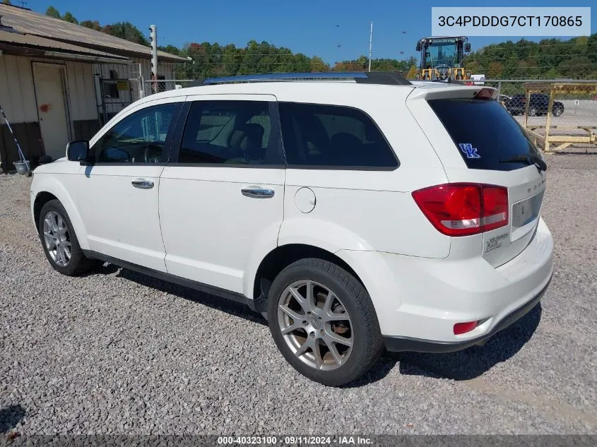 2012 Dodge Journey Crew VIN: 3C4PDDDG7CT170865 Lot: 40323100