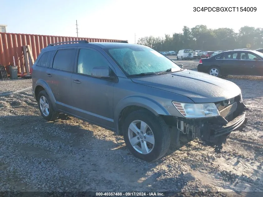 2012 Dodge Journey Sxt VIN: 3C4PDCBGXCT154009 Lot: 40357488