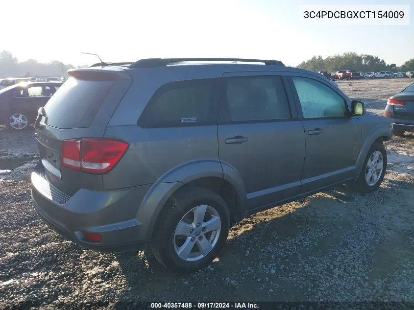 2012 Dodge Journey Sxt VIN: 3C4PDCBGXCT154009 Lot: 40357488