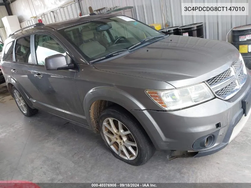 2012 Dodge Journey Crew VIN: 3C4PDCDG8CT147010 Lot: 40376905