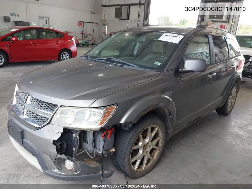 2012 Dodge Journey Crew VIN: 3C4PDCDG8CT147010 Lot: 40376905