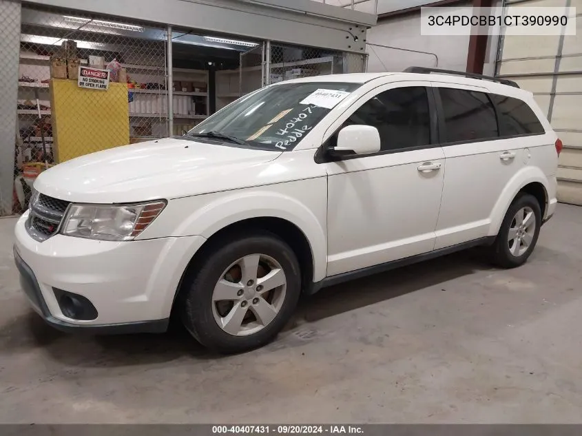 2012 Dodge Journey Sxt VIN: 3C4PDCBB1CT390990 Lot: 40407431