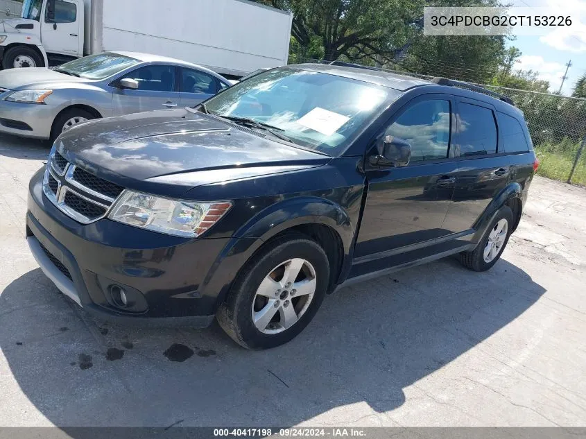 2012 Dodge Journey Sxt VIN: 3C4PDCBG2CT153226 Lot: 40417198