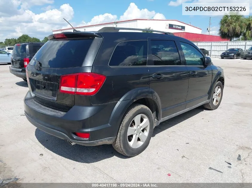 2012 Dodge Journey Sxt VIN: 3C4PDCBG2CT153226 Lot: 40417198