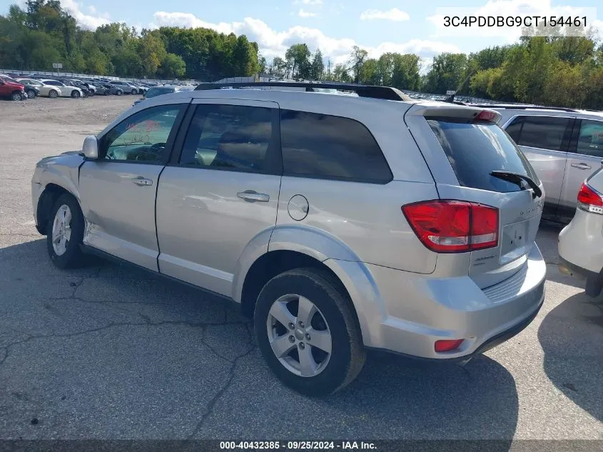 2012 Dodge Journey Sxt VIN: 3C4PDDBG9CT154461 Lot: 40432385