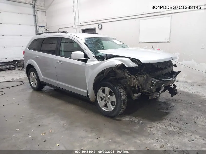 2012 Dodge Journey Sxt VIN: 3C4PDDBG7CT333145 Lot: 40451649