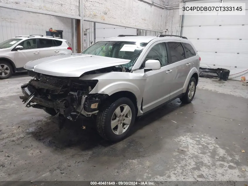 2012 Dodge Journey Sxt VIN: 3C4PDDBG7CT333145 Lot: 40451649