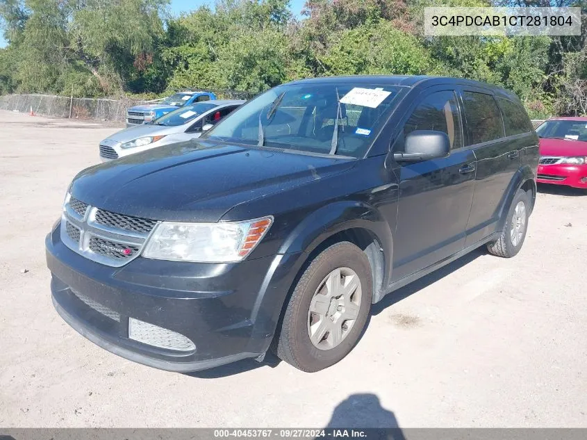 2012 Dodge Journey Se VIN: 3C4PDCAB1CT281804 Lot: 40453767