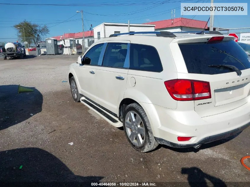 2012 Dodge Journey Crew VIN: 3C4PDCDG7CT305076 Lot: 40464058