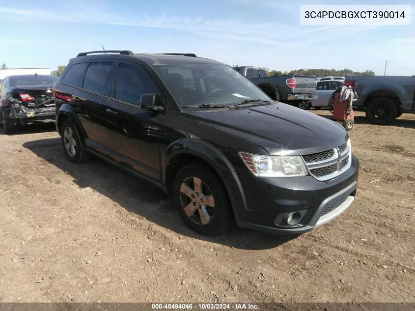 2012 Dodge Journey Sxt VIN: 3C4PDCBGXCT390014 Lot: 40494046