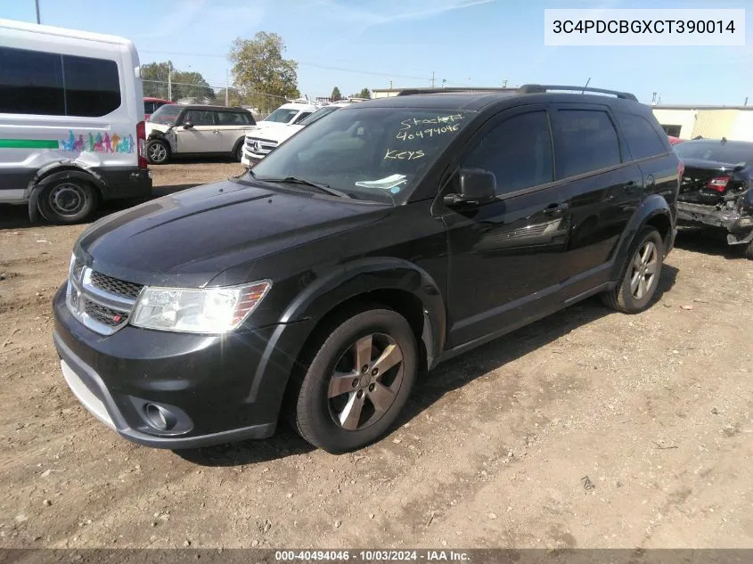 2012 Dodge Journey Sxt VIN: 3C4PDCBGXCT390014 Lot: 40494046