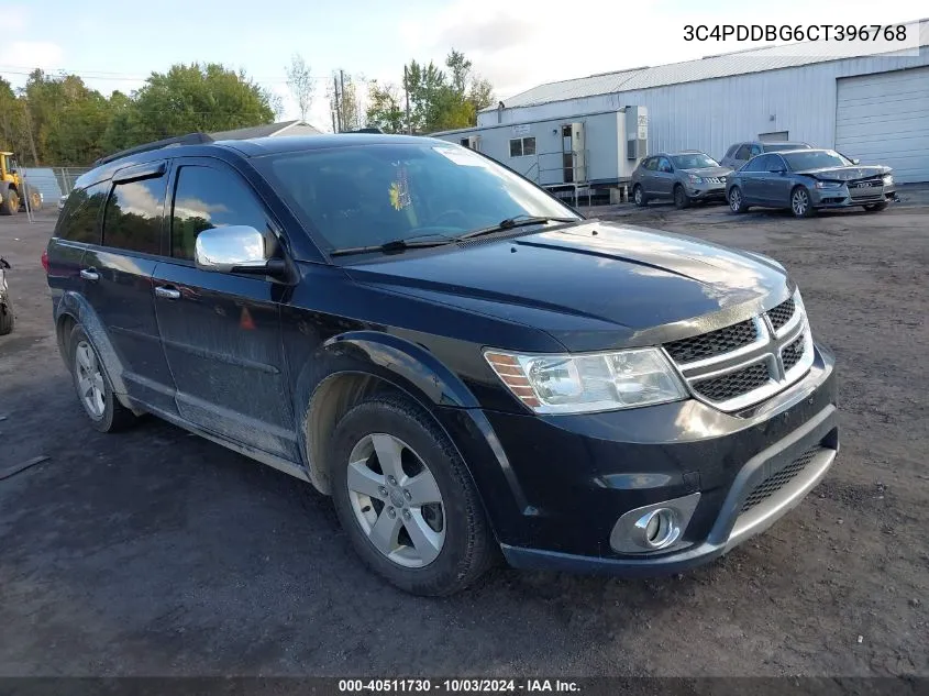 2012 Dodge Journey Sxt VIN: 3C4PDDBG6CT396768 Lot: 40511730