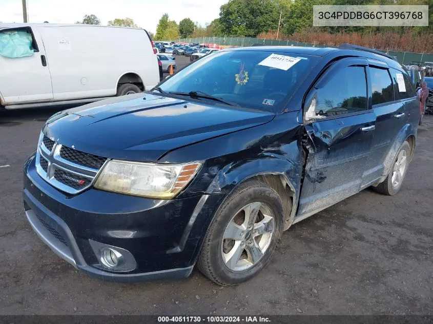 2012 Dodge Journey Sxt VIN: 3C4PDDBG6CT396768 Lot: 40511730