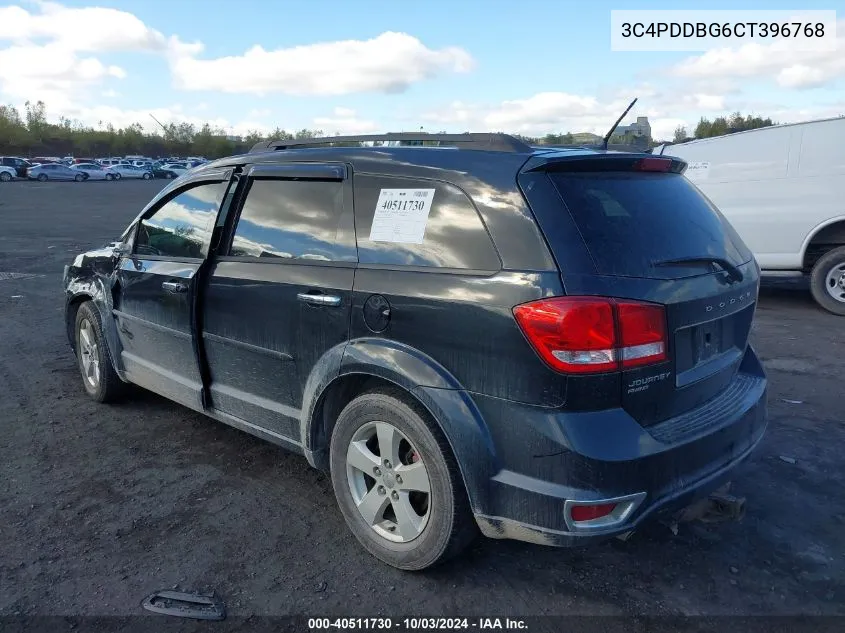 2012 Dodge Journey Sxt VIN: 3C4PDDBG6CT396768 Lot: 40511730