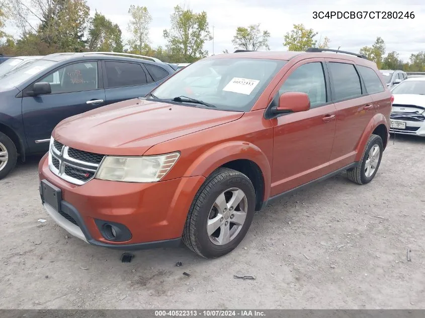 2012 Dodge Journey Sxt VIN: 3C4PDCBG7CT280246 Lot: 40522313