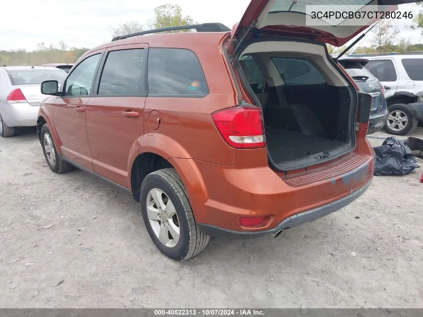 2012 Dodge Journey Sxt VIN: 3C4PDCBG7CT280246 Lot: 40522313