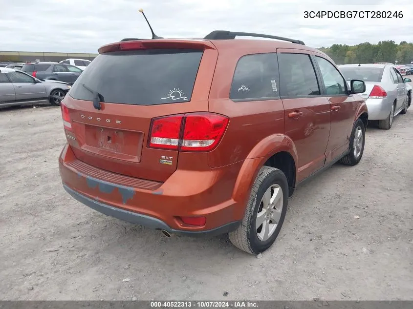 2012 Dodge Journey Sxt VIN: 3C4PDCBG7CT280246 Lot: 40522313