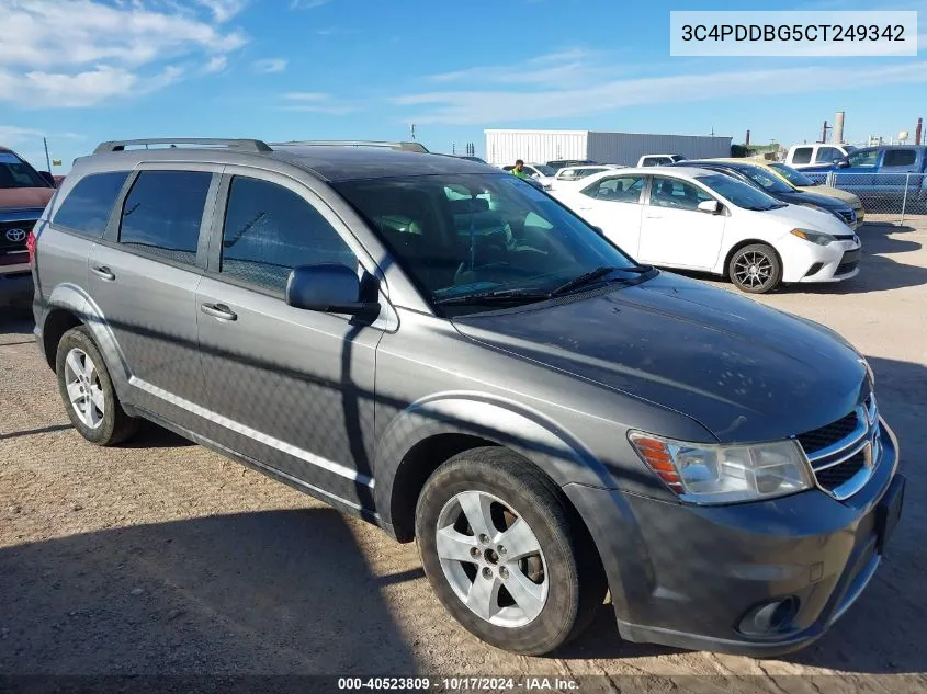 2012 Dodge Journey Sxt VIN: 3C4PDDBG5CT249342 Lot: 40523809