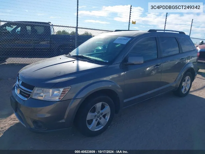 2012 Dodge Journey Sxt VIN: 3C4PDDBG5CT249342 Lot: 40523809