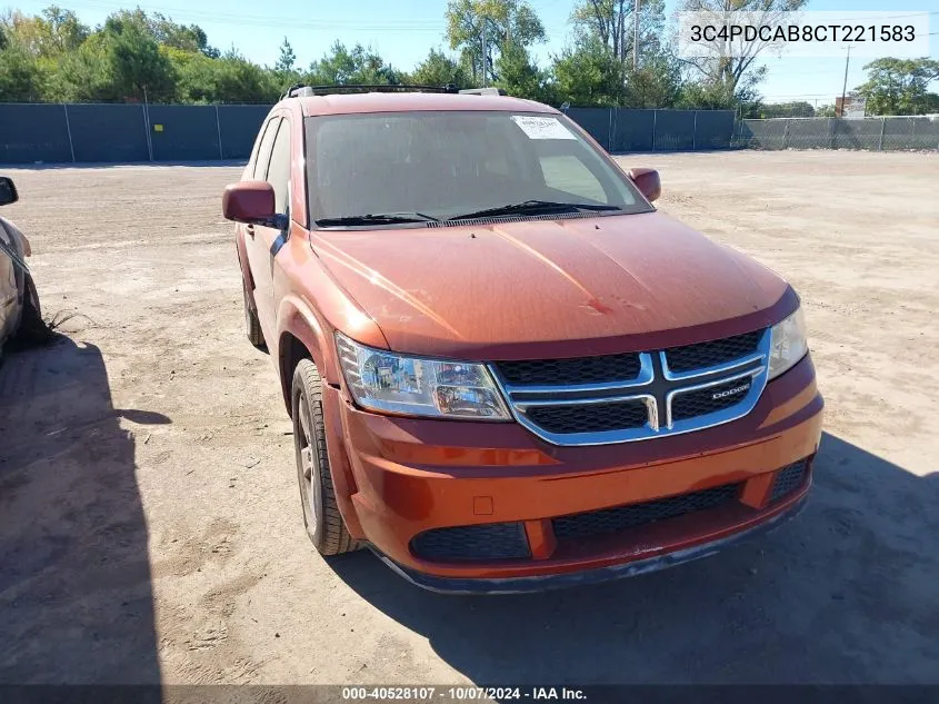 2012 Dodge Journey Se VIN: 3C4PDCAB8CT221583 Lot: 40528107