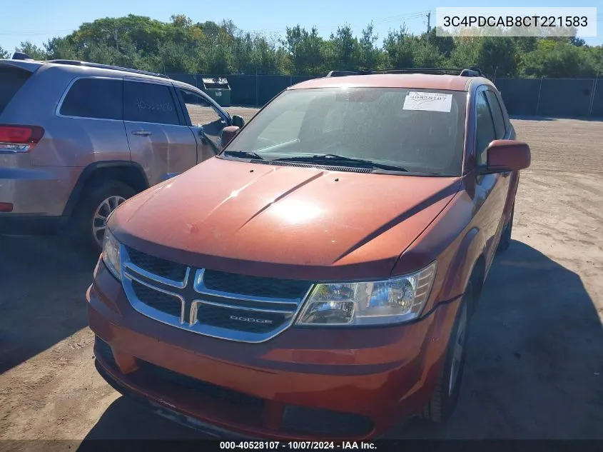 2012 Dodge Journey Se VIN: 3C4PDCAB8CT221583 Lot: 40528107