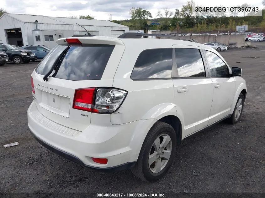 2012 Dodge Journey Sxt VIN: 3C4PDDBG1CT396743 Lot: 40543217