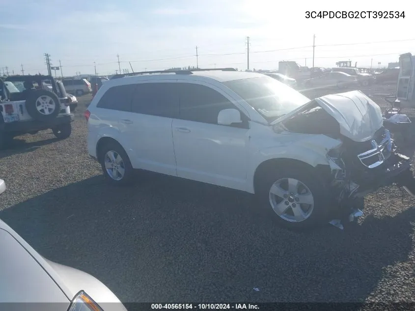 2012 Dodge Journey Sxt VIN: 3C4PDCBG2CT392534 Lot: 40565154