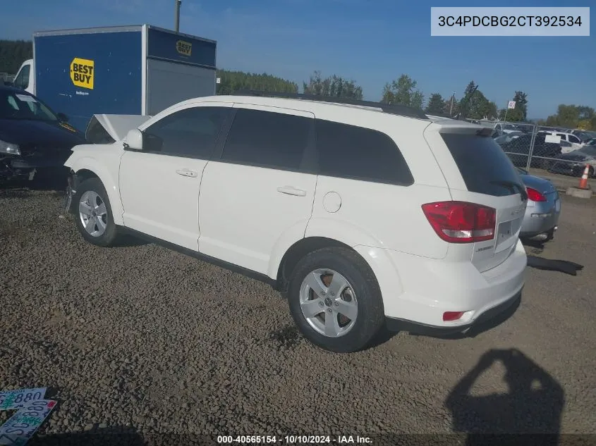 2012 Dodge Journey Sxt VIN: 3C4PDCBG2CT392534 Lot: 40565154