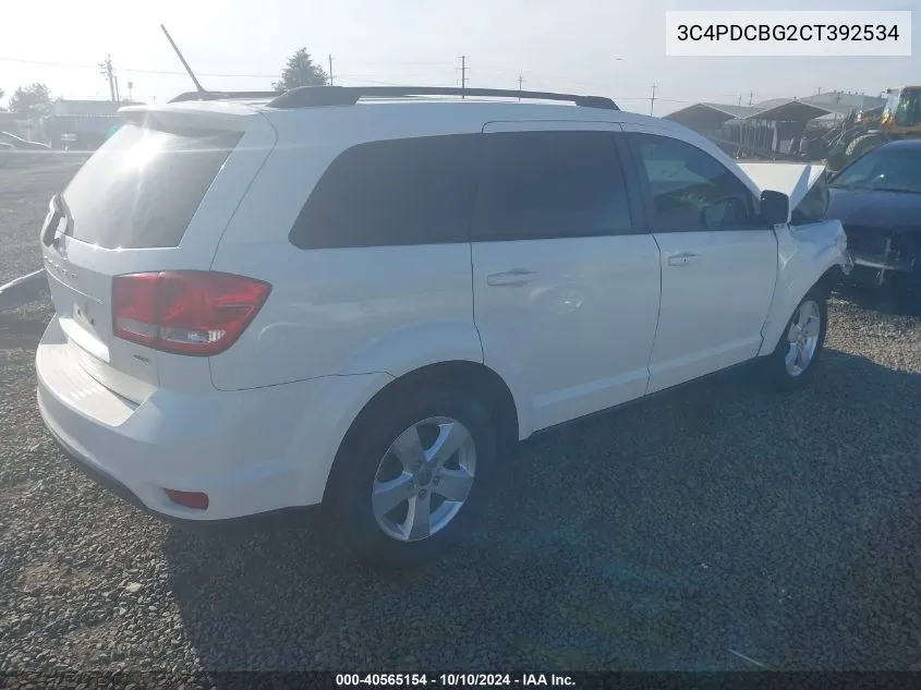 2012 Dodge Journey Sxt VIN: 3C4PDCBG2CT392534 Lot: 40565154