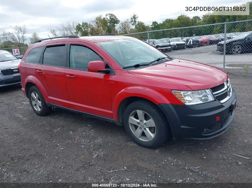 2012 Dodge Journey Sxt VIN: 3C4PDDBG6CT315882 Lot: 40569723