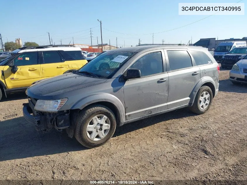 2012 Dodge Journey Se/Avp VIN: 3C4PDCAB1CT340995 Lot: 40576214