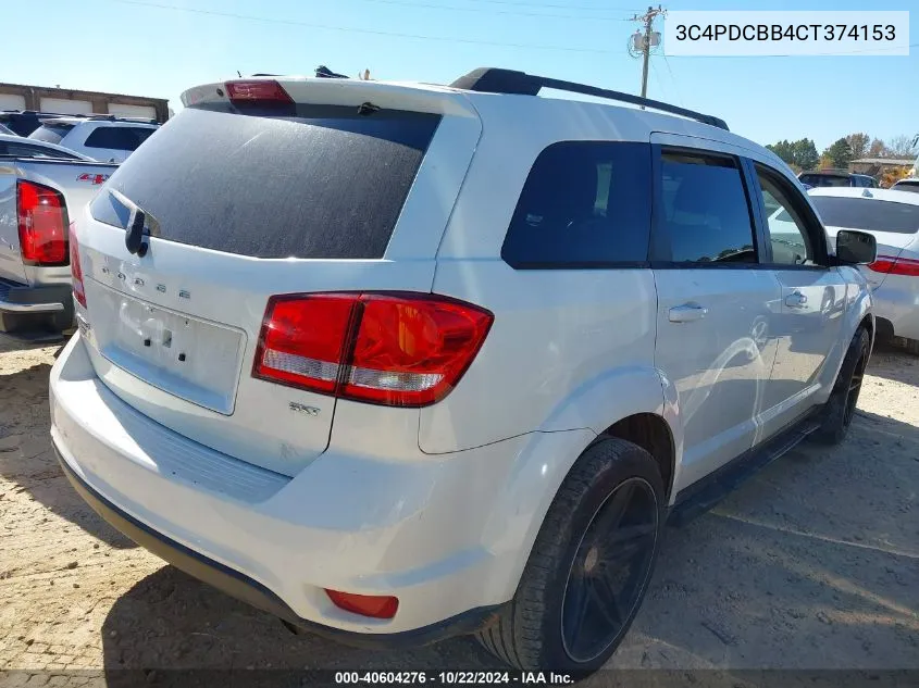 3C4PDCBB4CT374153 2012 Dodge Journey Sxt