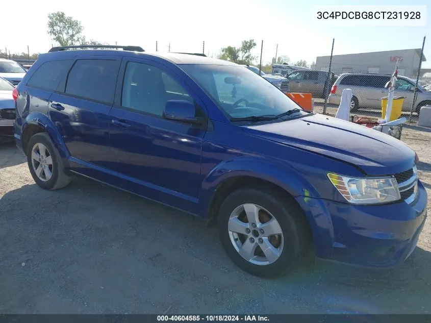 2012 Dodge Journey Sxt VIN: 3C4PDCBG8CT231928 Lot: 40604585