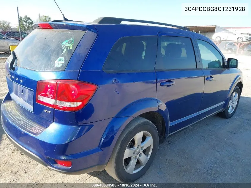 2012 Dodge Journey Sxt VIN: 3C4PDCBG8CT231928 Lot: 40604585