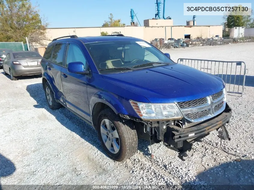 2012 Dodge Journey Sxt VIN: 3C4PDCBG5CT257130 Lot: 40621009