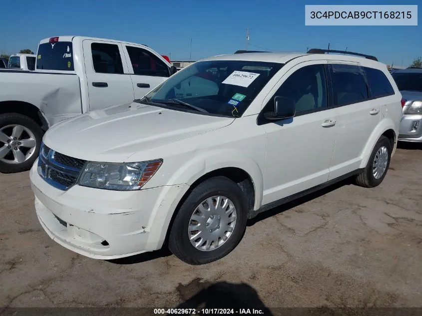 2012 Dodge Journey Se/Avp VIN: 3C4PDCAB9CT168215 Lot: 40629672