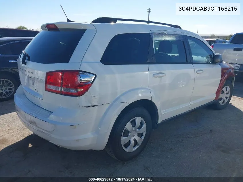 2012 Dodge Journey Se/Avp VIN: 3C4PDCAB9CT168215 Lot: 40629672